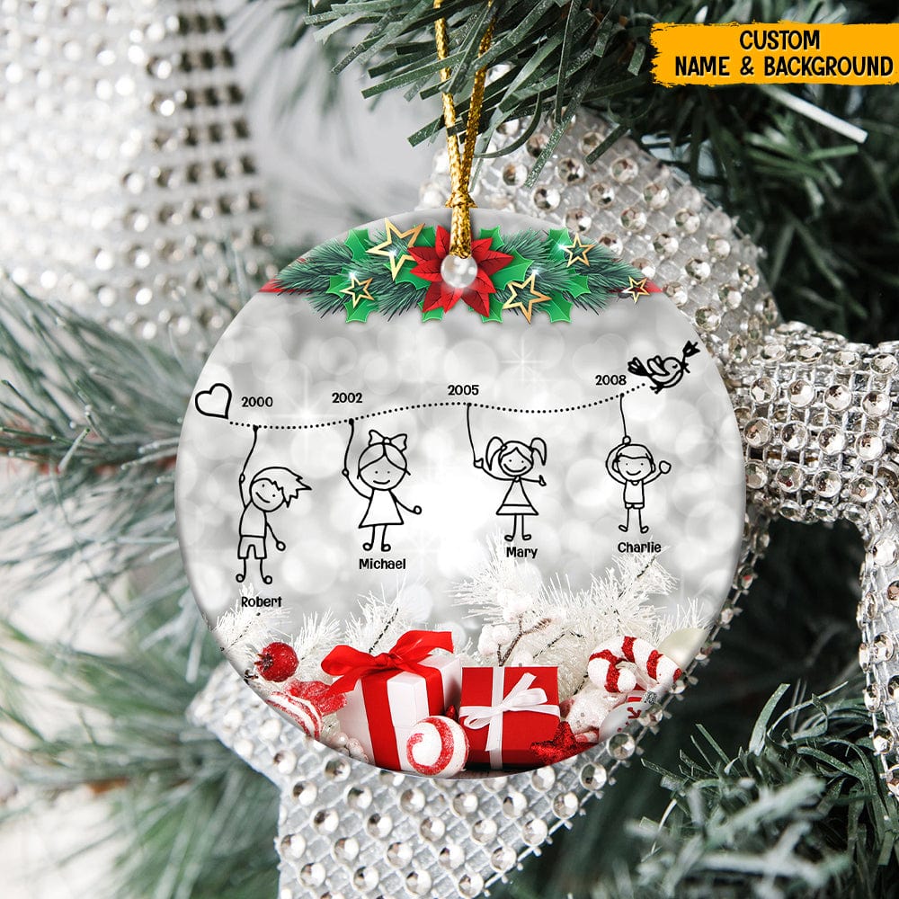 Family Cartoon Clipart Christmas Family Ornament T286 HN590 - Image 4