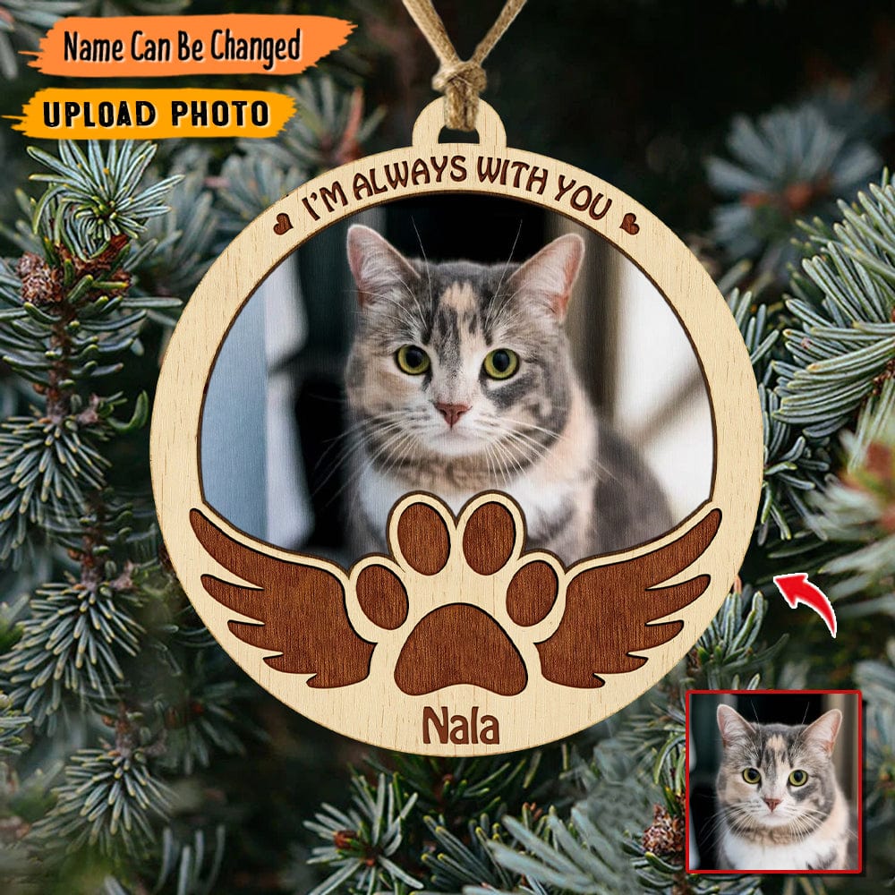 Custom Photo Memory Dog Cat Wood Ornament N304 888612 - Image 3