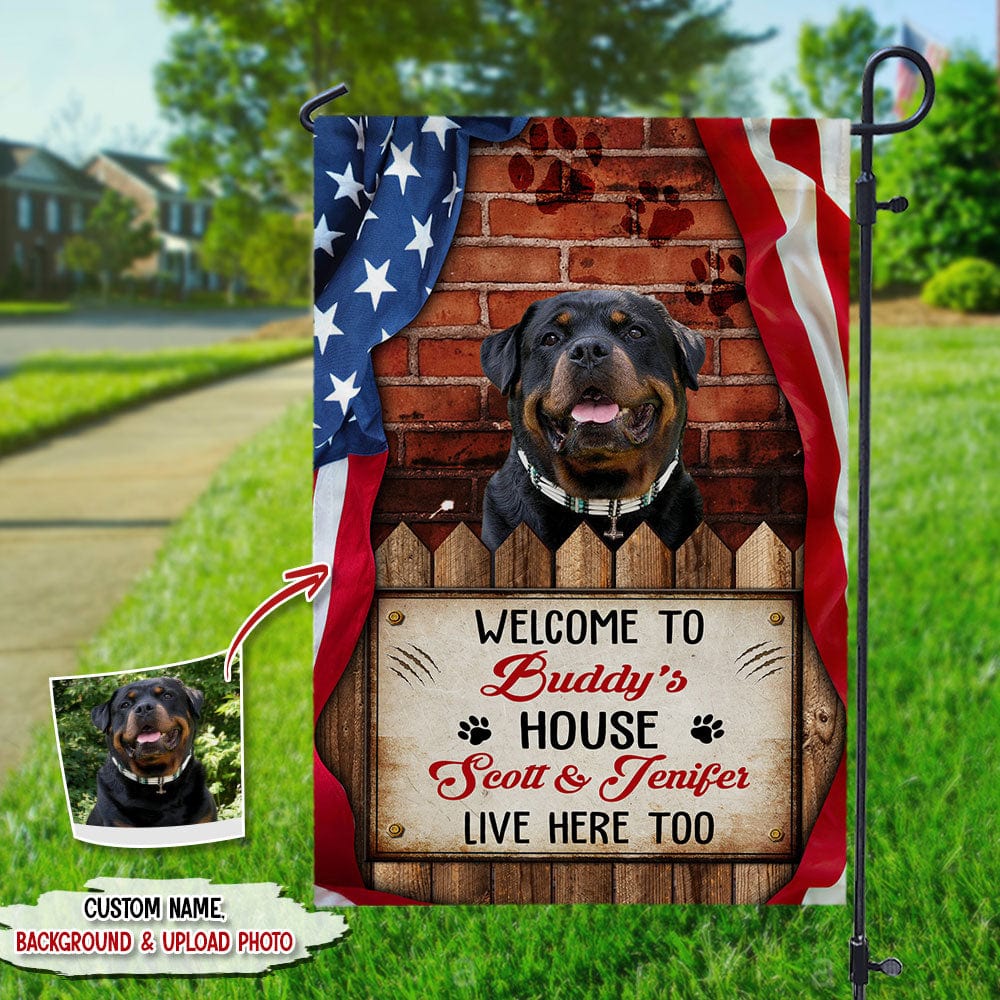 Custom Photo Welcome To Dog House Dog Cat Garden Flag N369 HN590