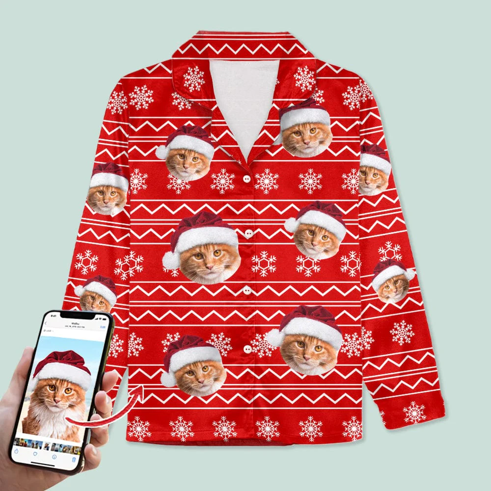 Custom Photo Christmas Cat Pajamas HO82 N304 888665 - Image 10