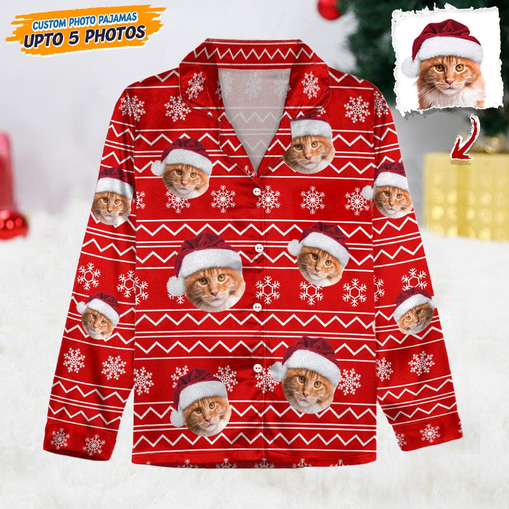 Custom Photo Christmas Cat Pajamas HO82 N304 888665 - Image 7