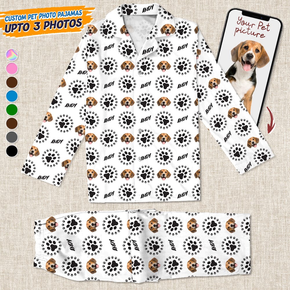Custom Photo Dog Cat Paw Pajamas K228 888667 - Image 3