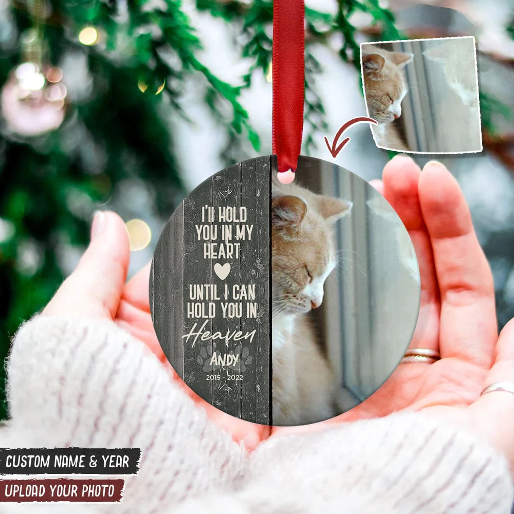 Custom Photo No Longer By Our Side But Forever In Our Heart Dog Cat Wood Ornament K228 888681 - Image 2