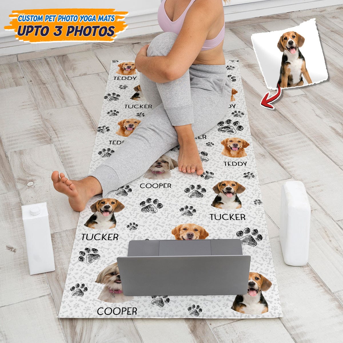 Custom Photo Dog Cat For Pet Lover Yoga Mats (Carry Bag Included) T286 HN590 - Image 3