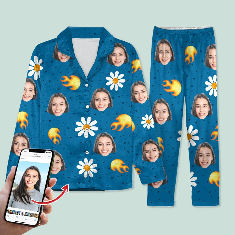 Custom Face Photo With Accessories Pajamas T368 888713 - Image 10