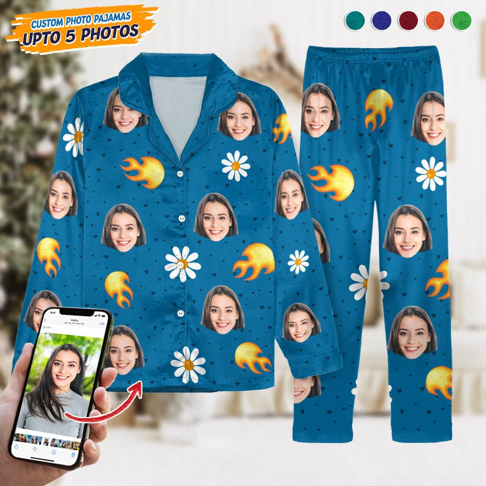 Custom Face Photo With Accessories Pajamas T368 888713 - Image 2