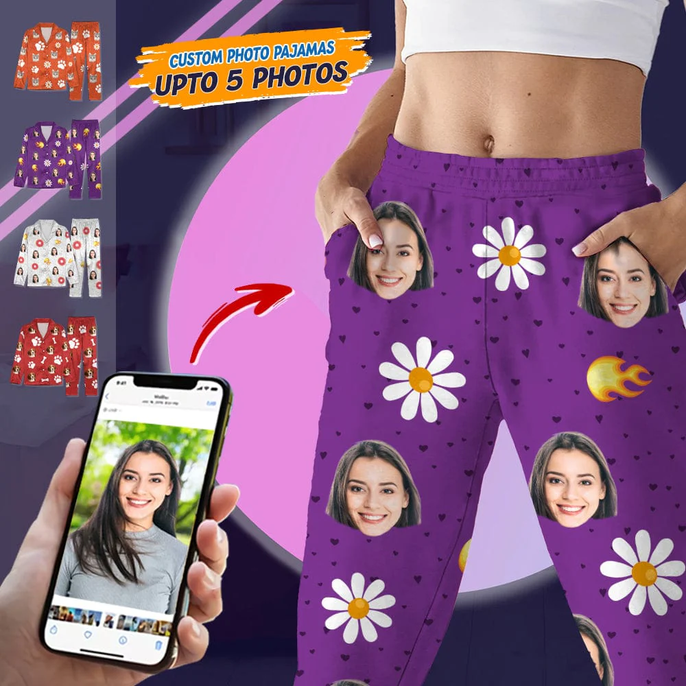 Custom Face Photo With Accessories Pajamas T368 888713 - Image 8