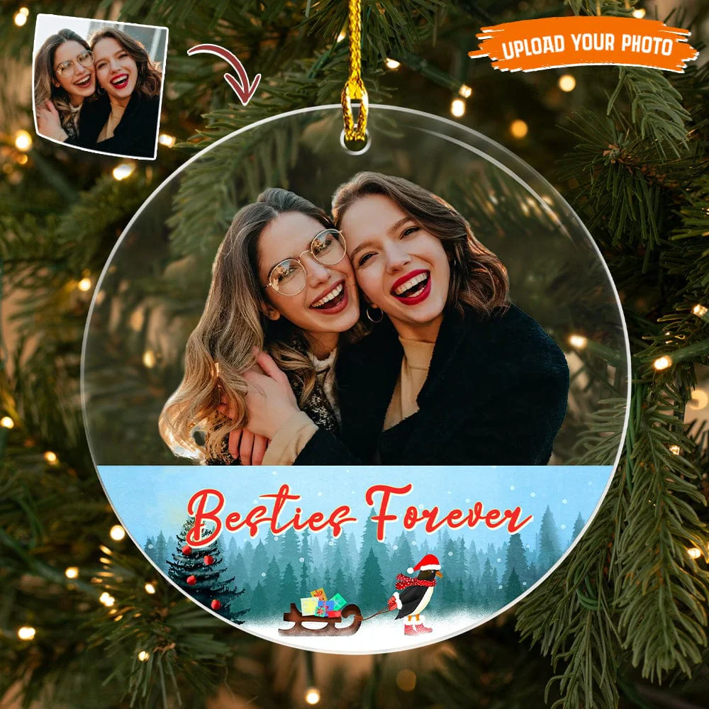 Custom Photo There Is No Greater Gift Bestie Acrylic Ornament T368 HN590 - Image 2
