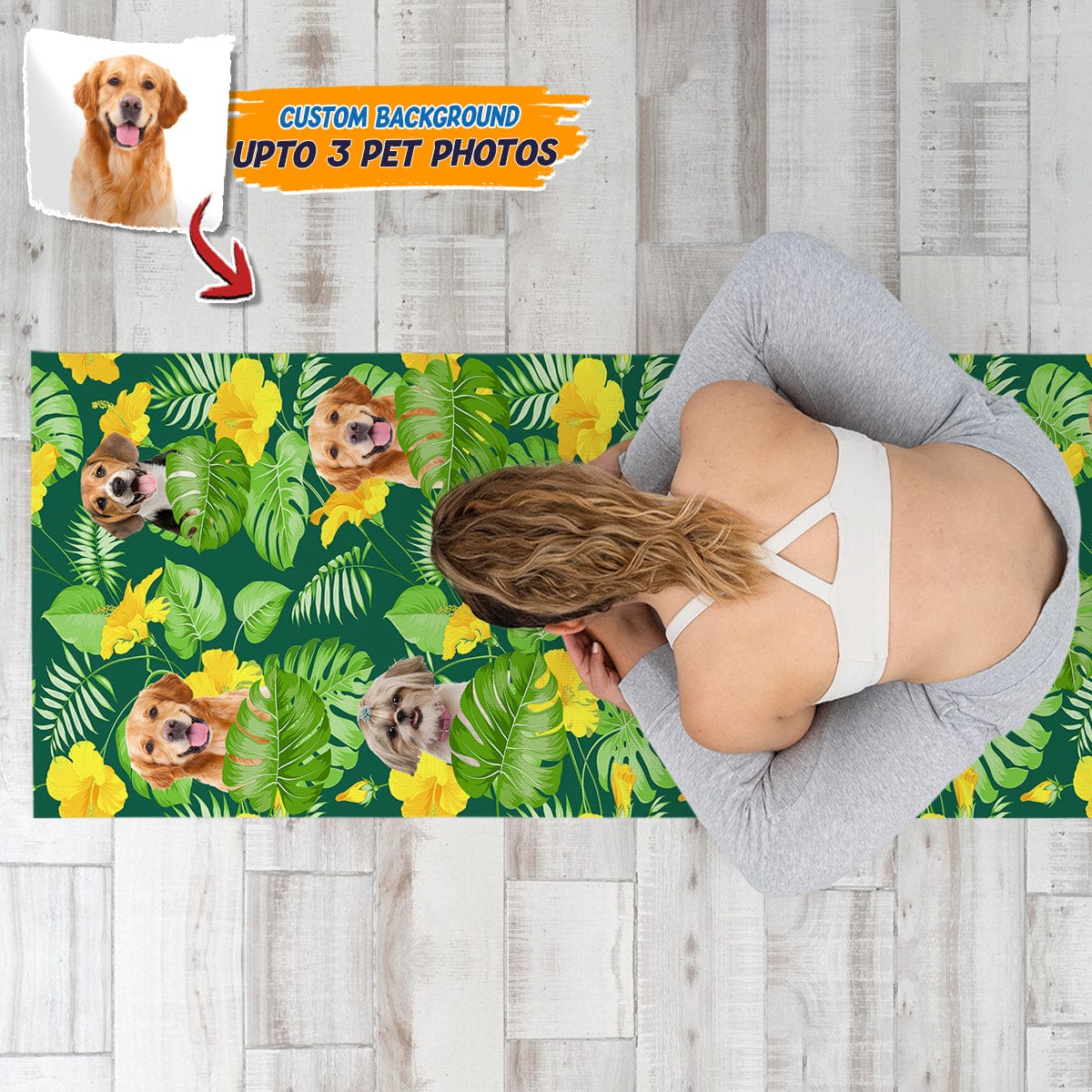 Custom Photo Dog Cat Hawaii Pet Yoga Mats (Carry Bag Included) T286 888721 - Image 4