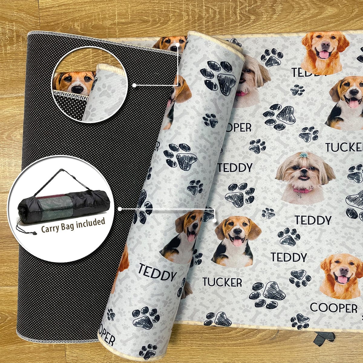 Custom Photo Dog Cat Hawaii Pet Yoga Mats (Carry Bag Included) T286 888721 - Image 5