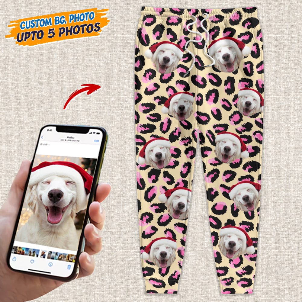 Custom Photo Dog Leopard Pattern For Dog Lover Sweatpants N304 888746 - Image 4