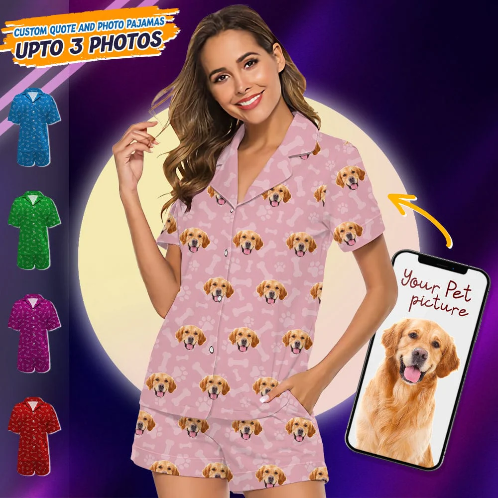 Custom Photo Dog Cat Short Pajamas K228 HA75 888753 - Image 4