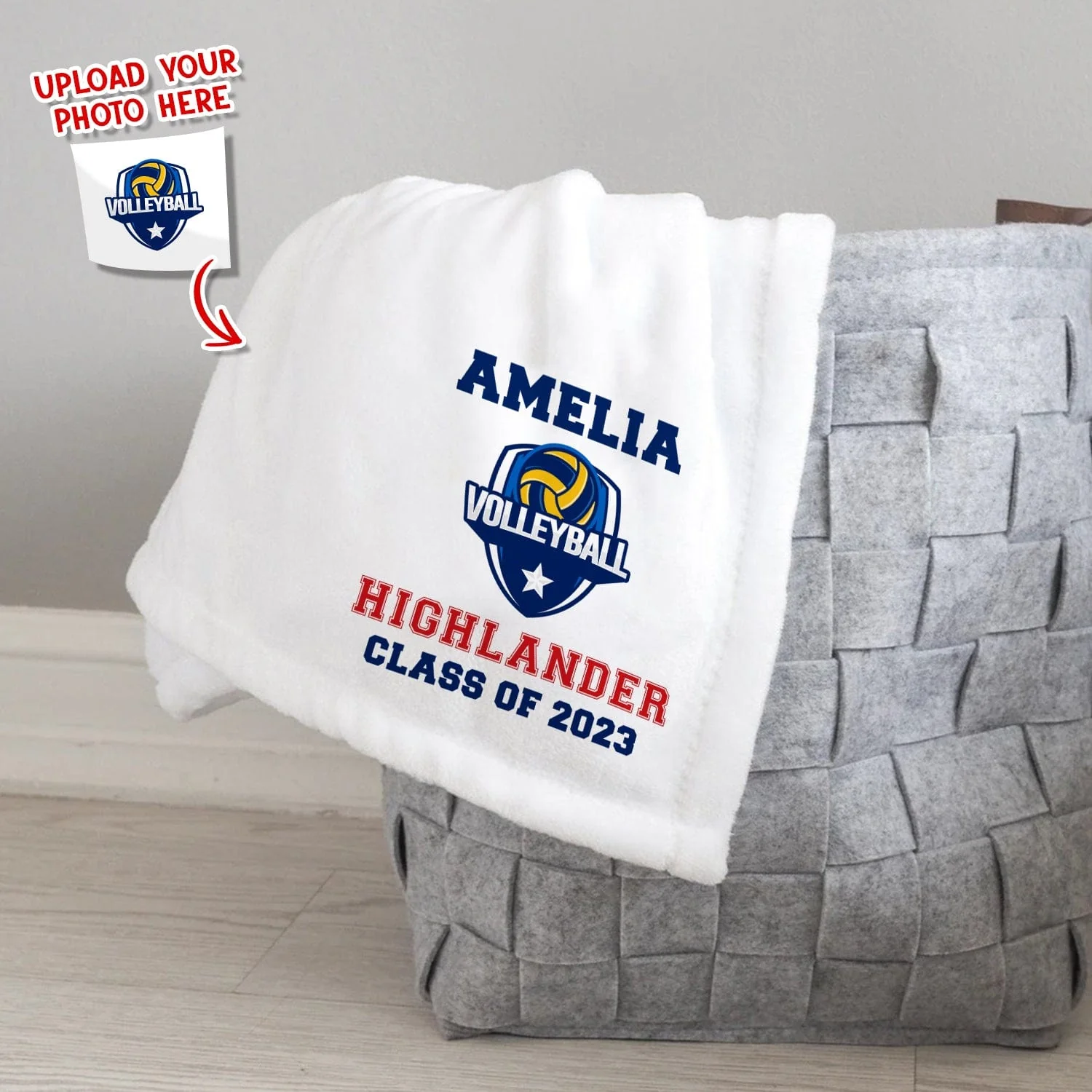 Custom Photo College Blanket with Logo Team Sport Blanket T368 HN590 - Image 3