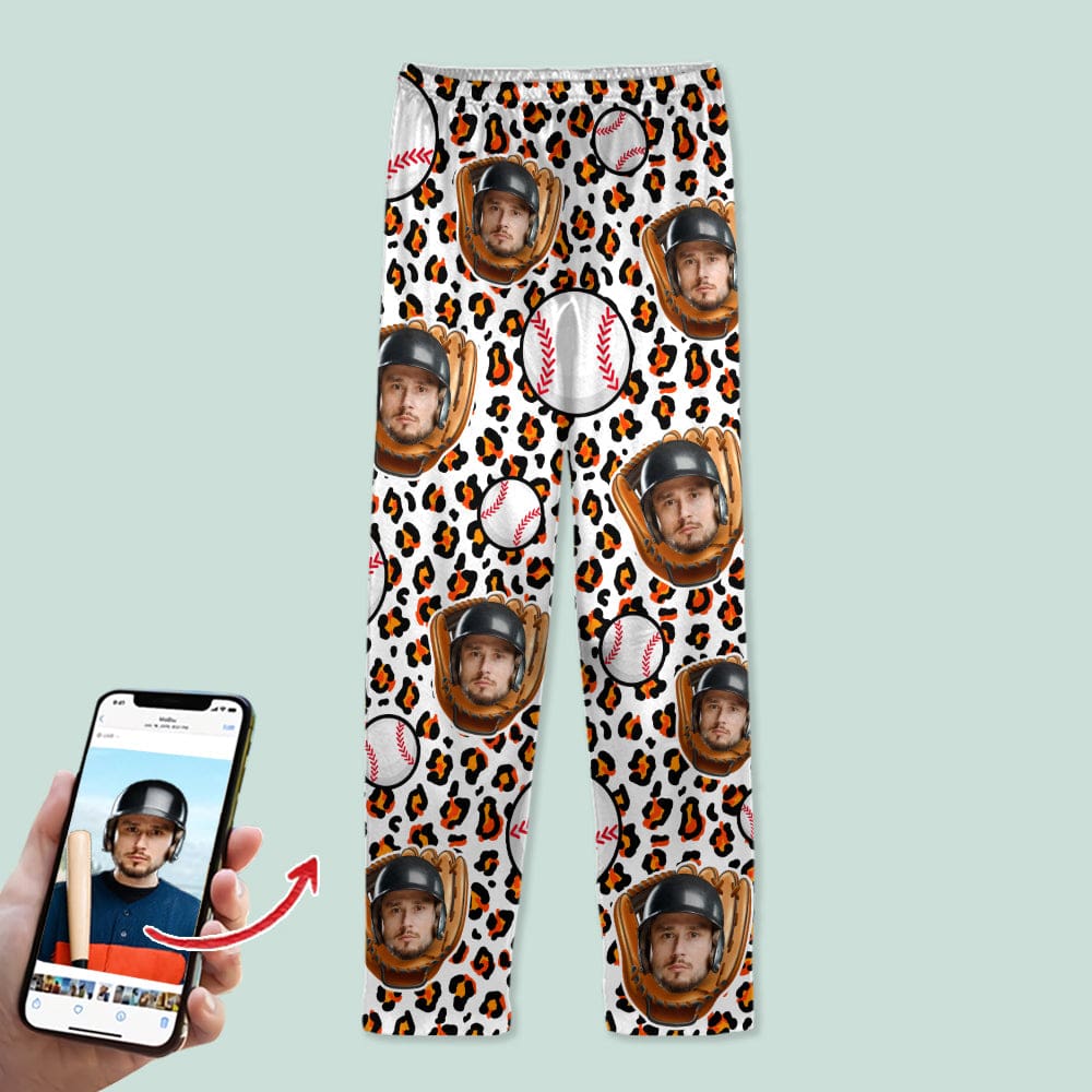 Custom Face Photo With Baseball Gloves Sport Pajamas T368 888770 - Image 7