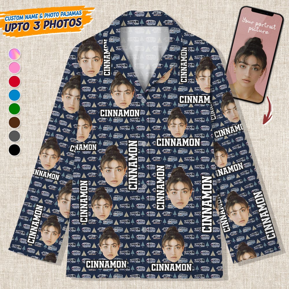 Custom Photo Camping Car Pattern Pajamas K228 888772 - Image 4