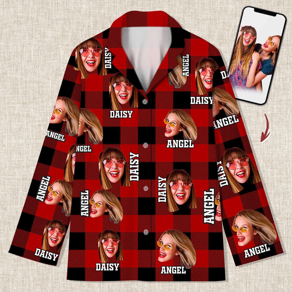 Custom Photo Human Face For Bestie Pajamas K228 888774 - Image 11