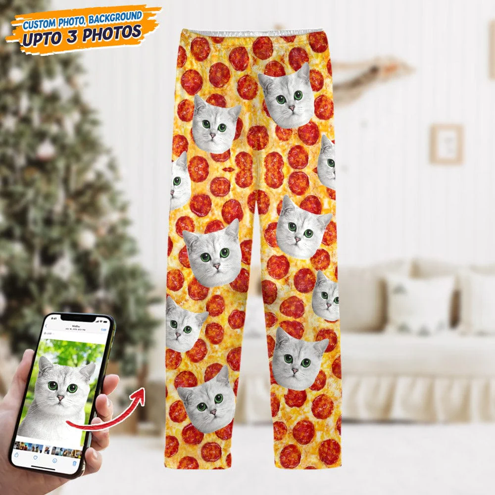 Custom Photo Tie Dye Background Cat Pajamas N304 HA75 888810 - Image 5