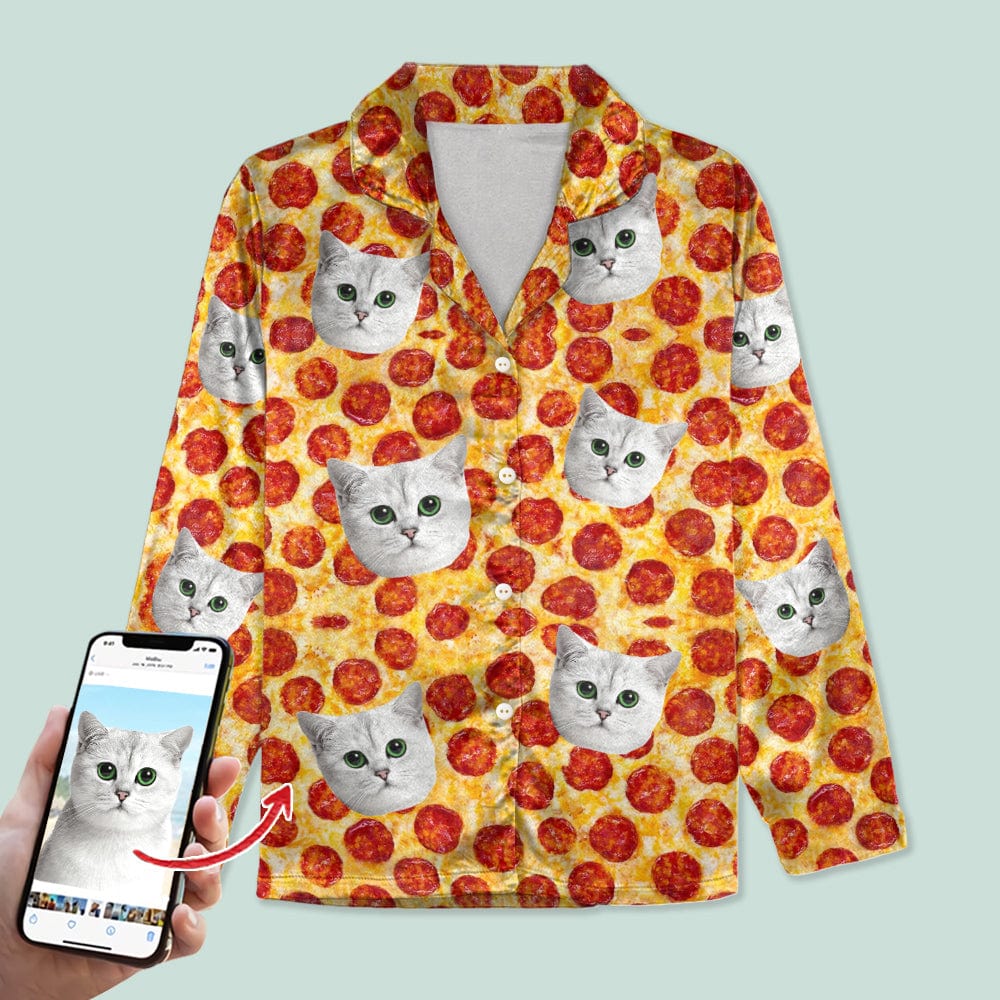 Custom Photo Tie Dye Background Cat Pajamas N304 HA75 888810 - Image 8