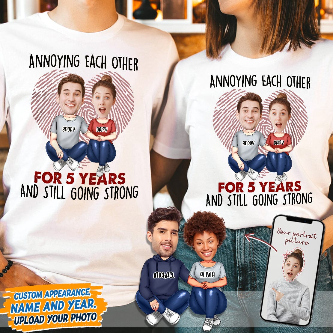 Custom Photo Annoying For Year Still Going Strong Couple Shirt K228 HN590 - Image 10