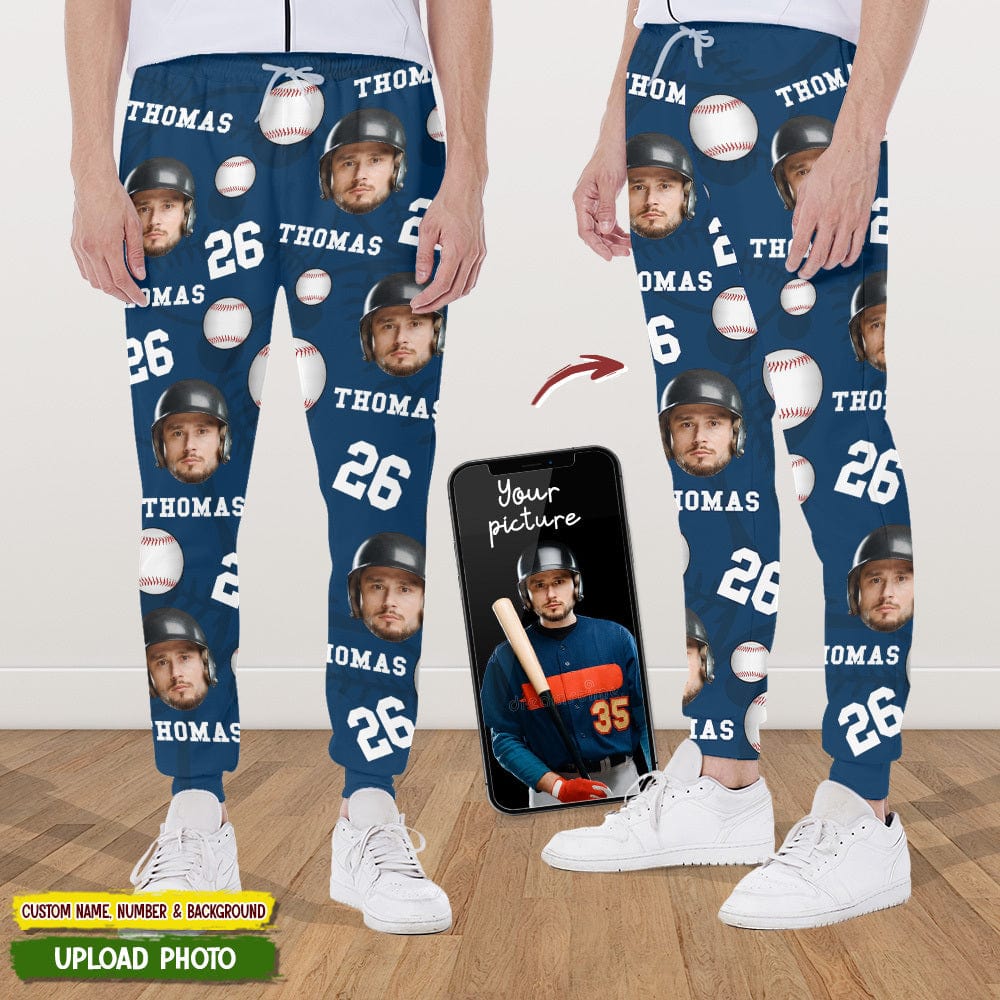 Custom Photo Baseball Pattern Sport Sweatpants T286 888825 - Image 3