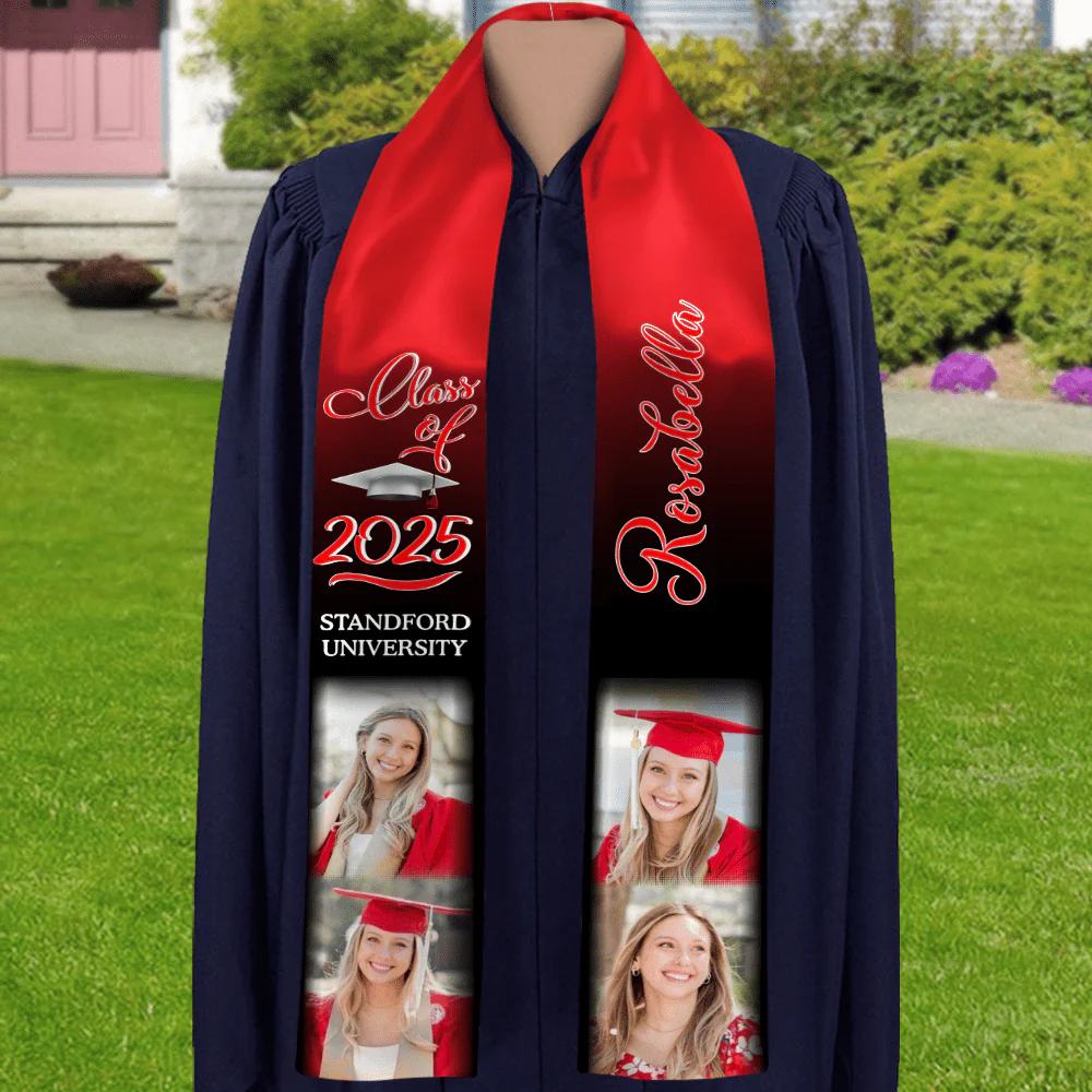 Photo Class of 2026 Stoles Sash, Graduation Gift, Senior Gift N304 TH10 888873 - Image 4