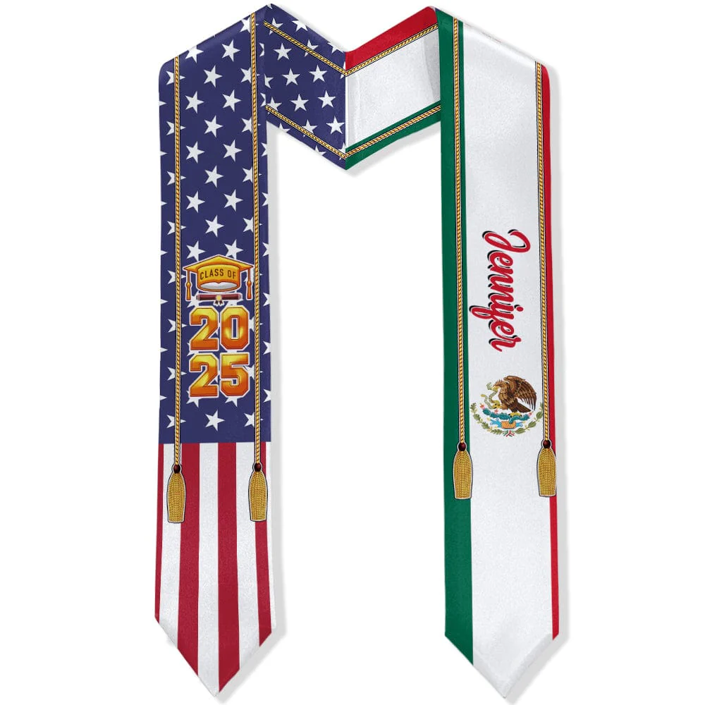 Country Flag Class of 2026 Stoles Sash, Graduation Gift, Senior Gift K228 CH07 888875 - Image 6