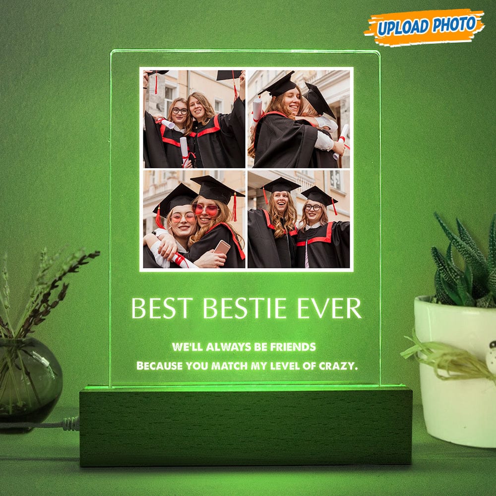 Custom Photo Bestie Ever Graduation Acrylic Plaque With LED Night Light K228 HN590 - Image 3