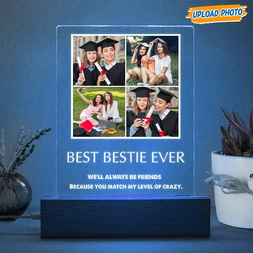 Custom Photo Bestie Ever Graduation Acrylic Plaque With LED Night Light K228 HN590 - Image 4