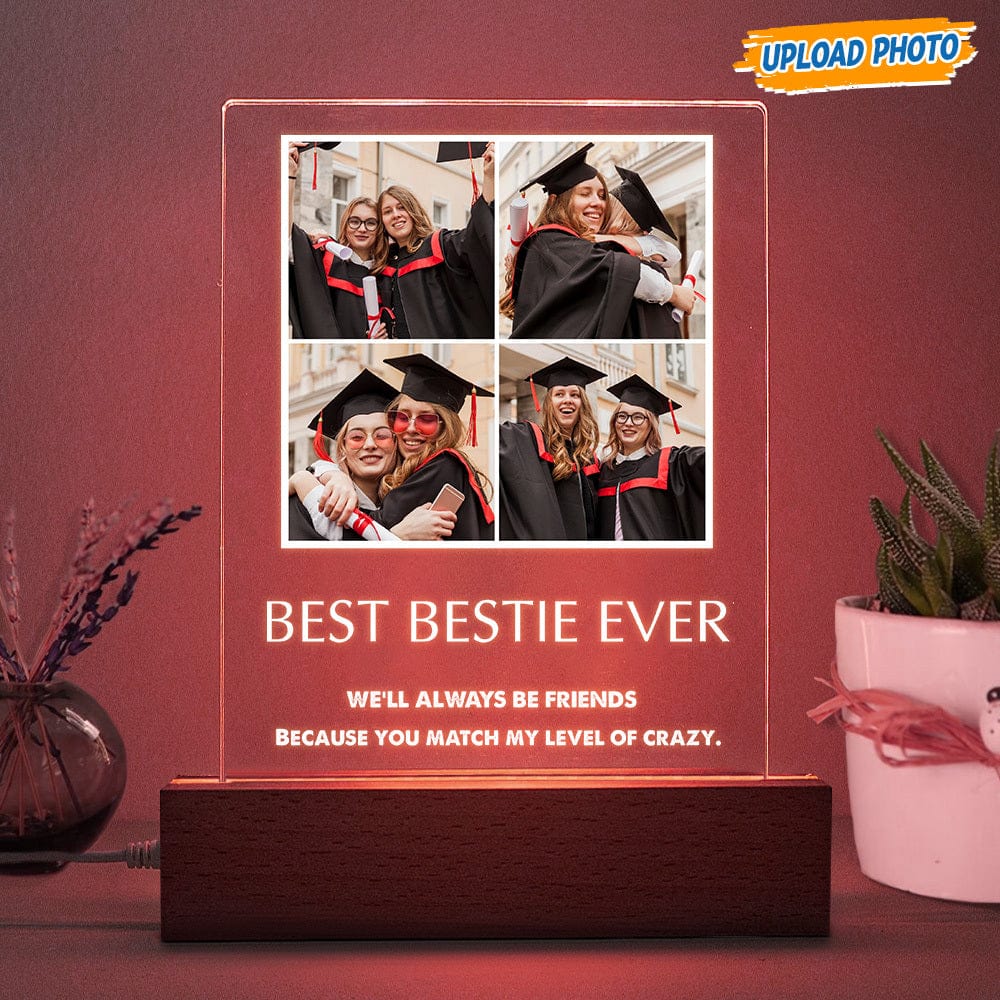 Custom Photo Bestie Ever Graduation Acrylic Plaque With LED Night Light K228 HN590 - Image 5