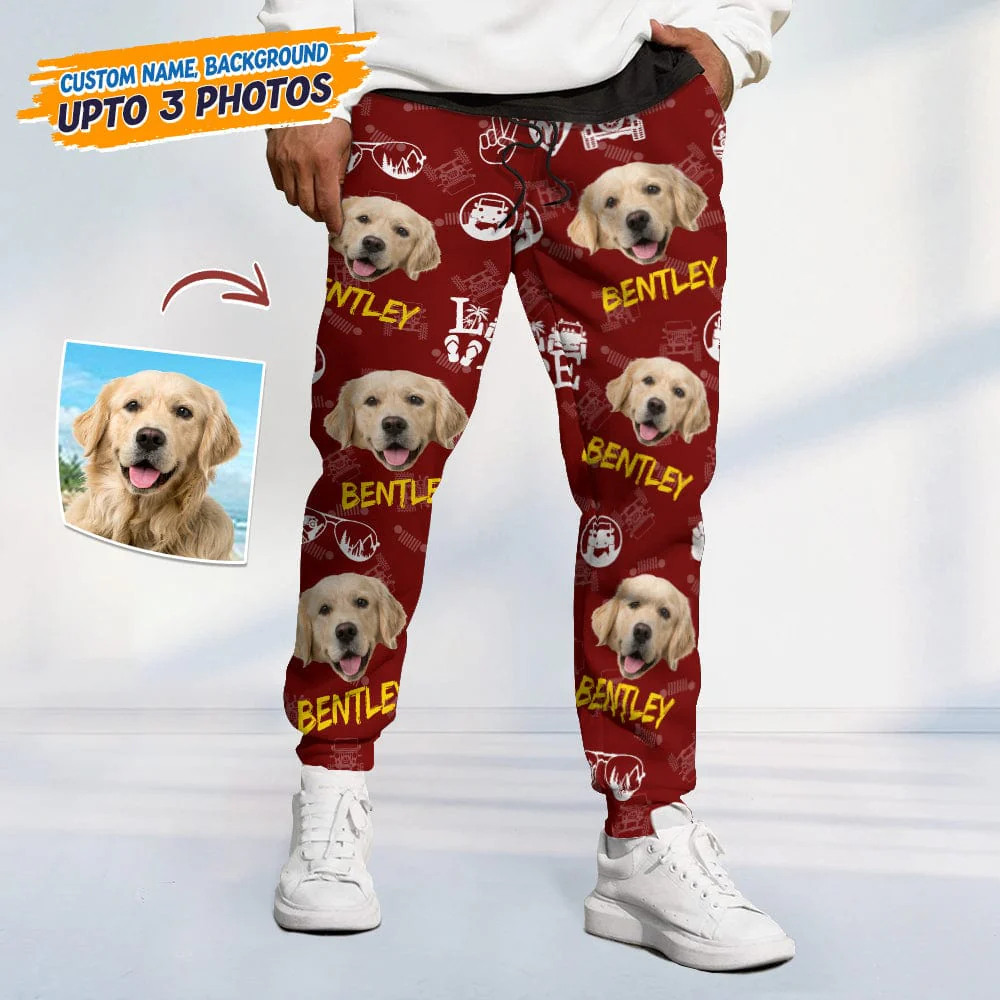 Custom Dog Photo With Offroad Pattern Sweatpants N304 HN590 - Image 4