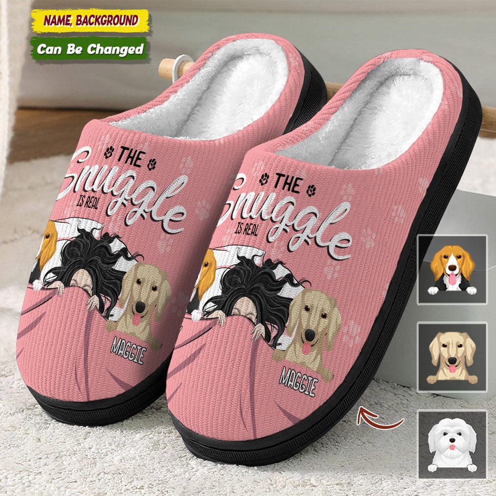The Snuggle Is Real Dog Plush Slippers T368 HN590 - Image 3