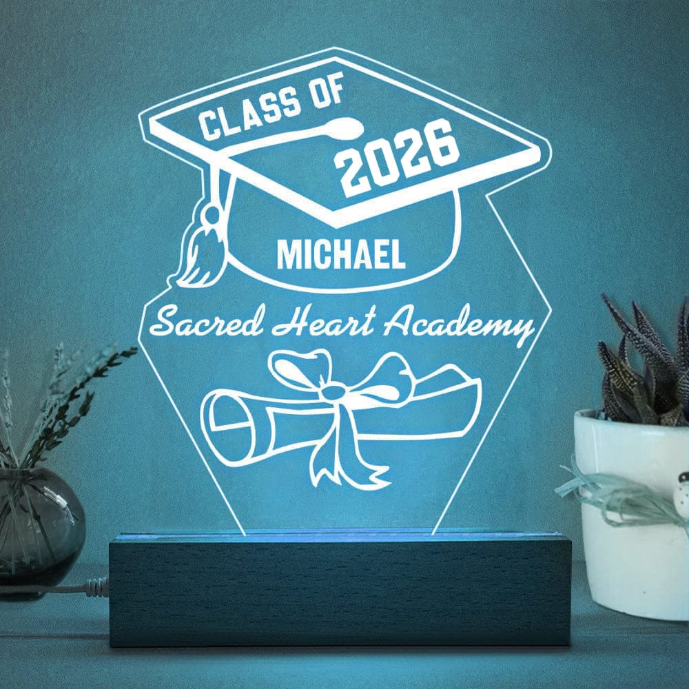 Class Of 2024 Graduation Acrylic Plaque With LED Night Light N304 HN590 - Image 4