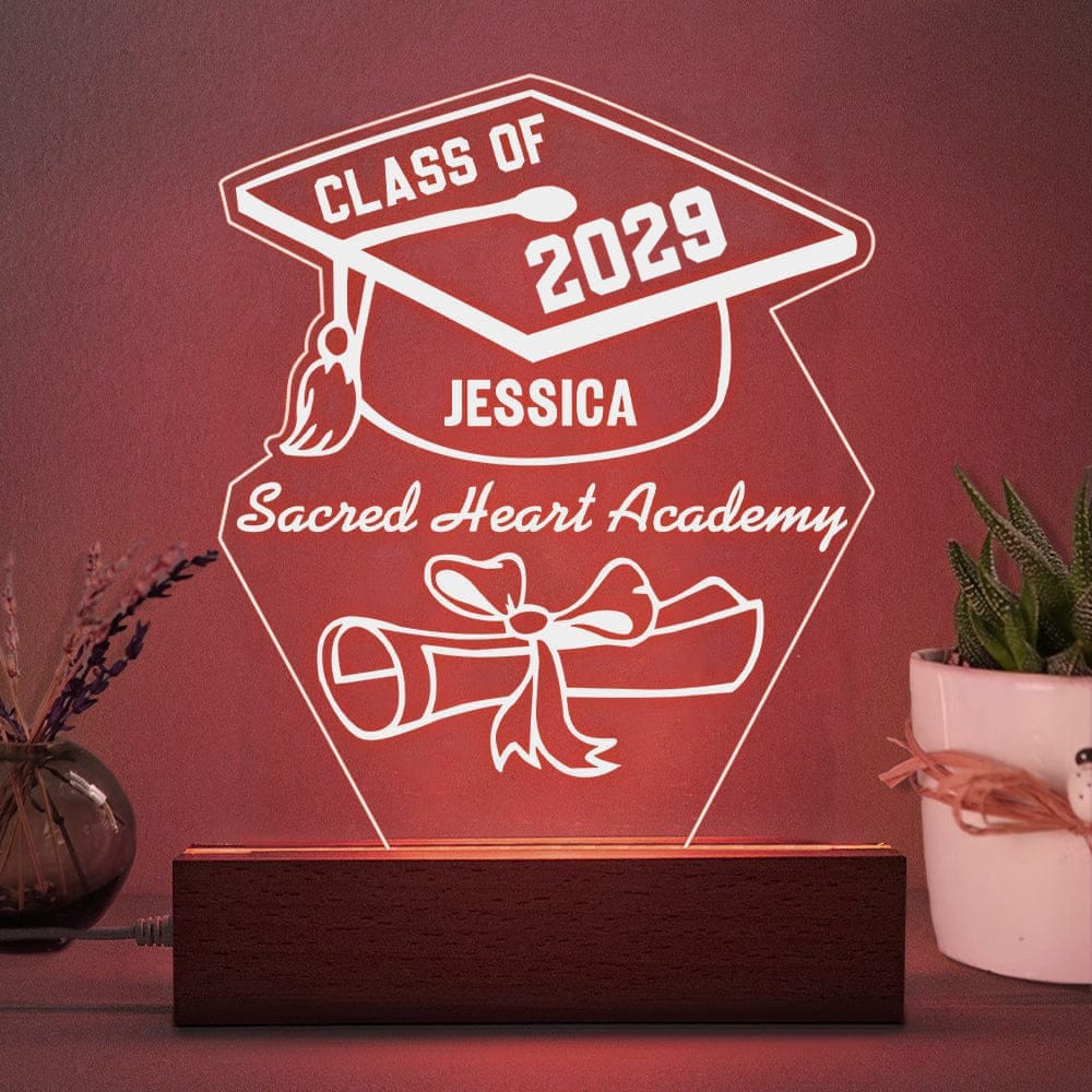 Class Of 2024 Graduation Acrylic Plaque With LED Night Light N304 HN590 - Image 6