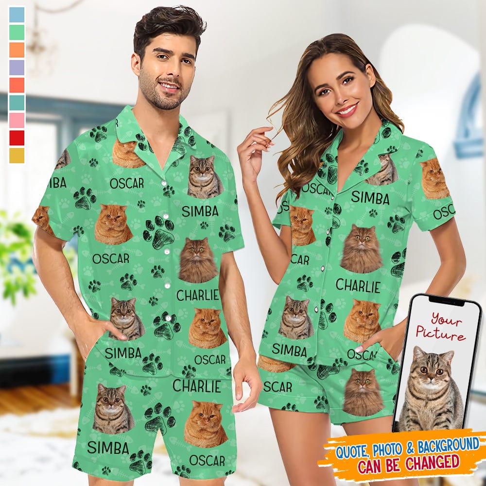 Custom Photo For Cat Lover Short Pajamas N304 966 - Image 3