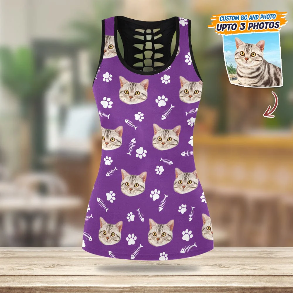 Custom Photo With Accessory Pattern For Cat Lover Legging Set N304 - Image 6