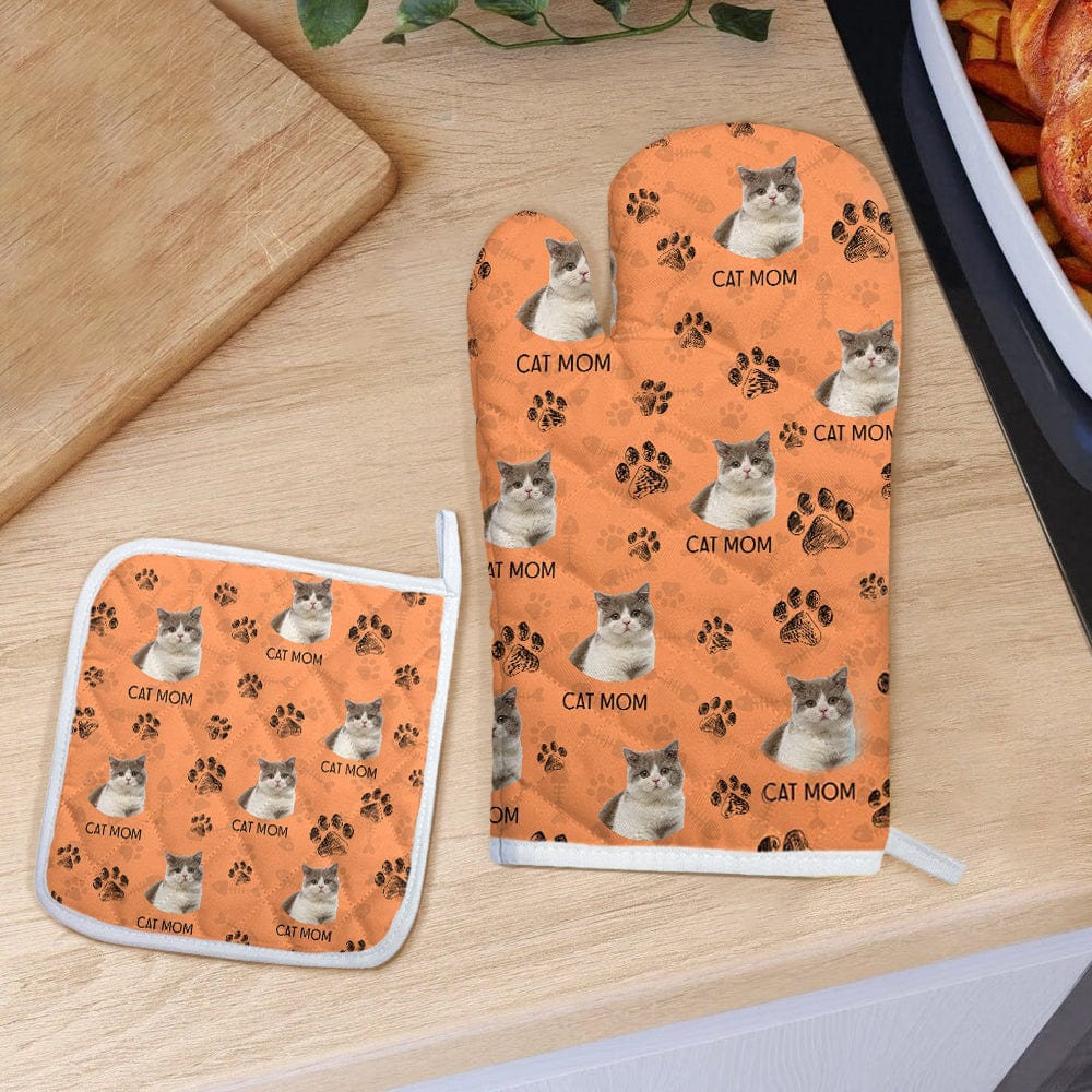 Custom Photo Cat Paw For Cat Lovers Oven Mitt TA29 889018 - Image 7