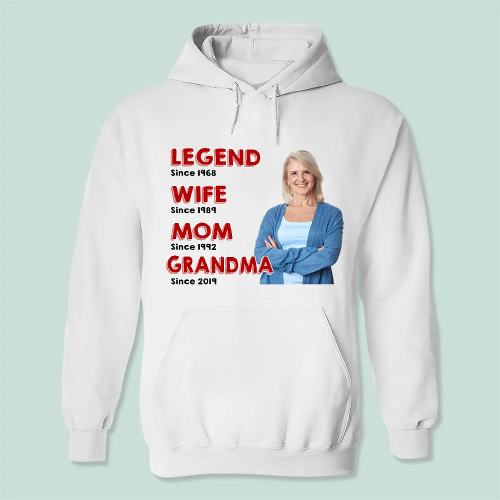 Custom Photo Legend Wife Mom Grandma Mother's Day Shirt TA29 9037 - Image 3