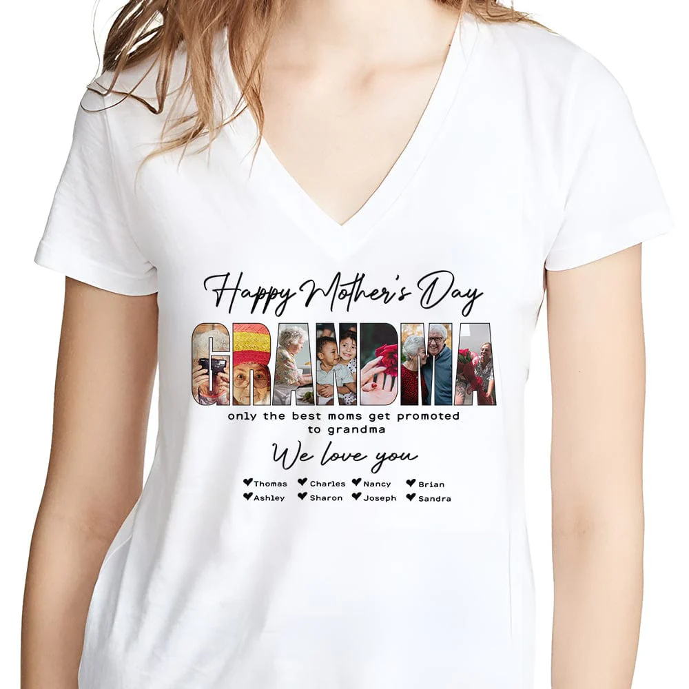 Custom Photo Happy Mother's Day Grandma Gift From Grandkids Shirt N304 889059 - Image 5