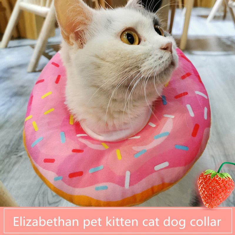 Adjustable Cotton Blends Neck Recovery Collar for Cat Dog