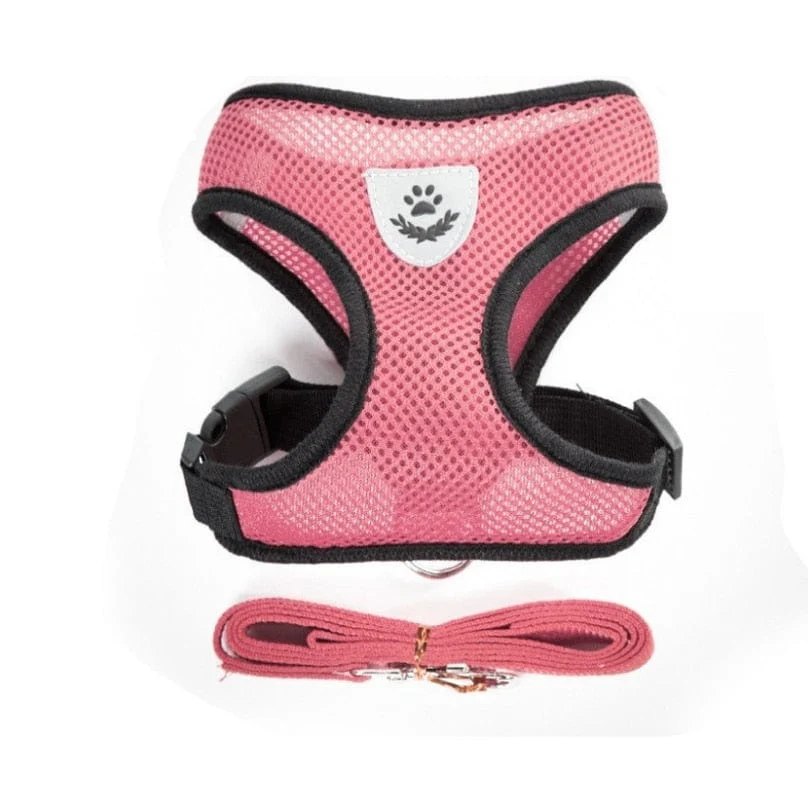 Dog Cat Adjustable Vest Polyester Mesh Breathable Harnesses - Image 12