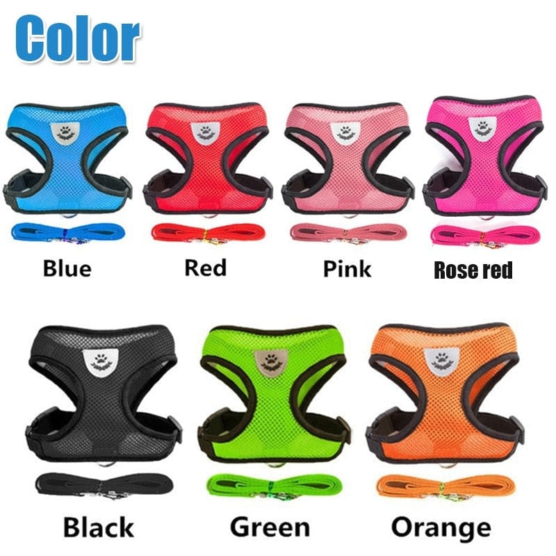 Dog Cat Adjustable Vest Polyester Mesh Breathable Harnesses - Image 13