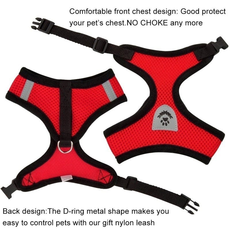 Dog Cat Adjustable Vest Polyester Mesh Breathable Harnesses - Image 16