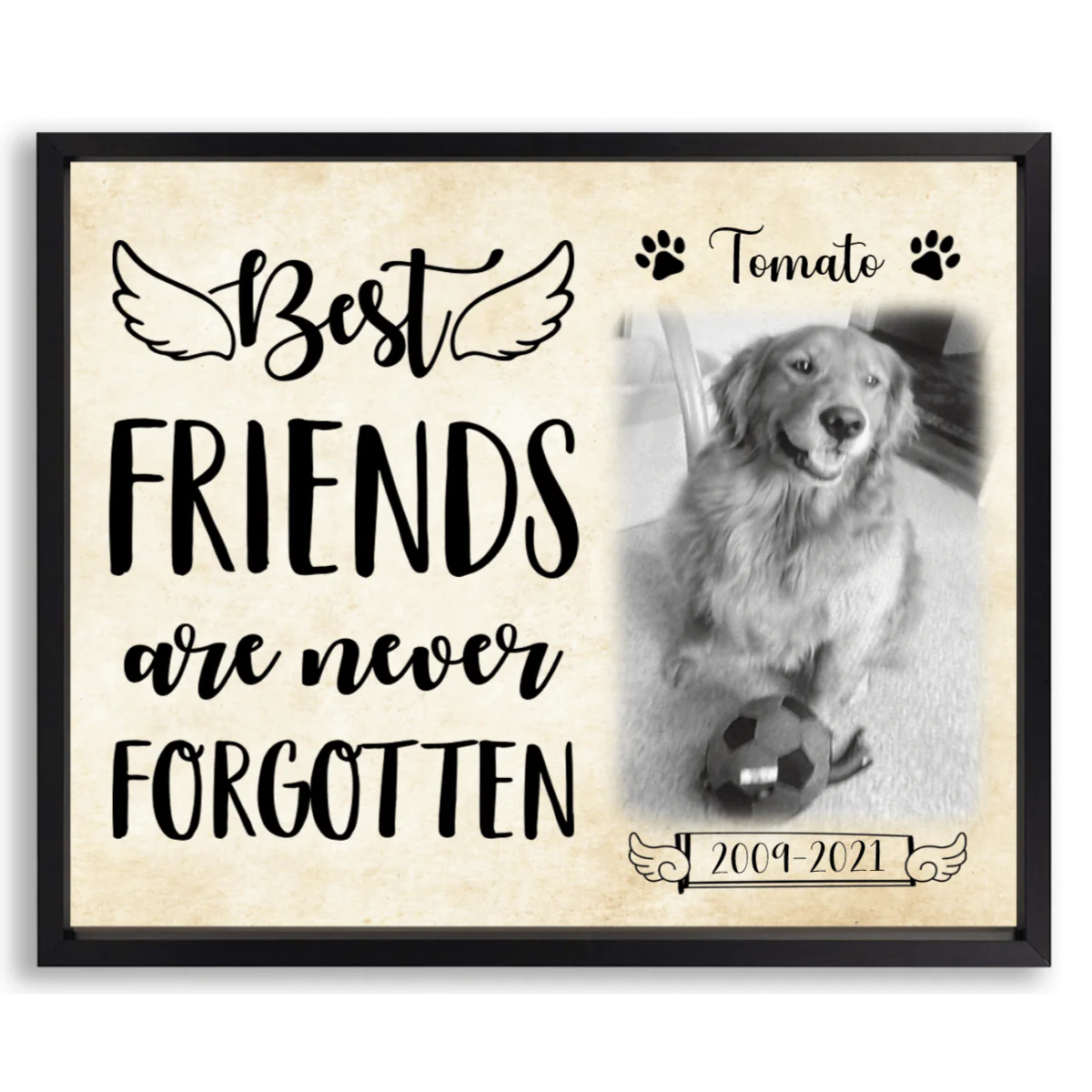 Best Friends Are Never Forgotten Dog Picture Frame - Image 3