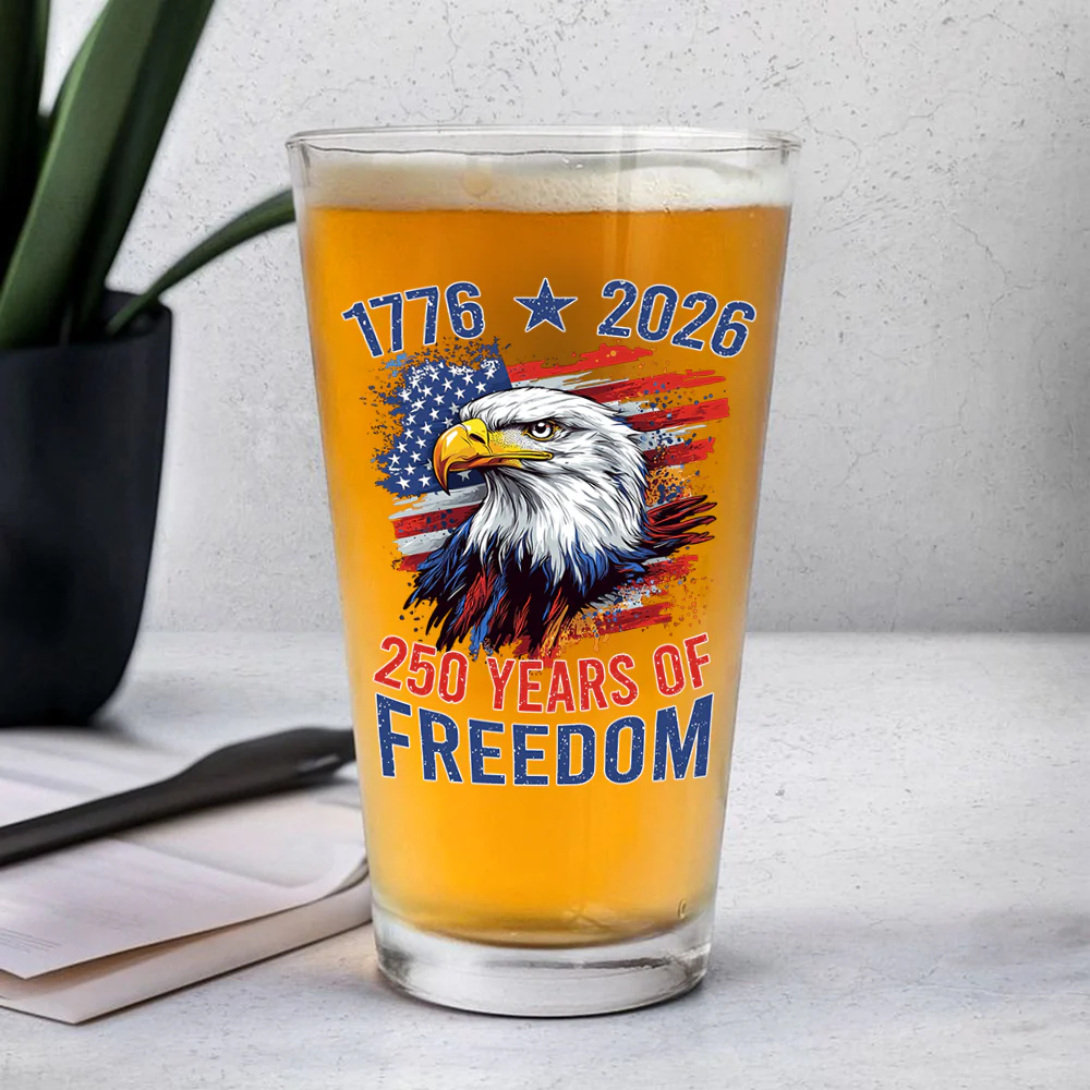 America Semiquincentennial 250 Years Of Freedom Beer Glass CH07 896708 - Image 6
