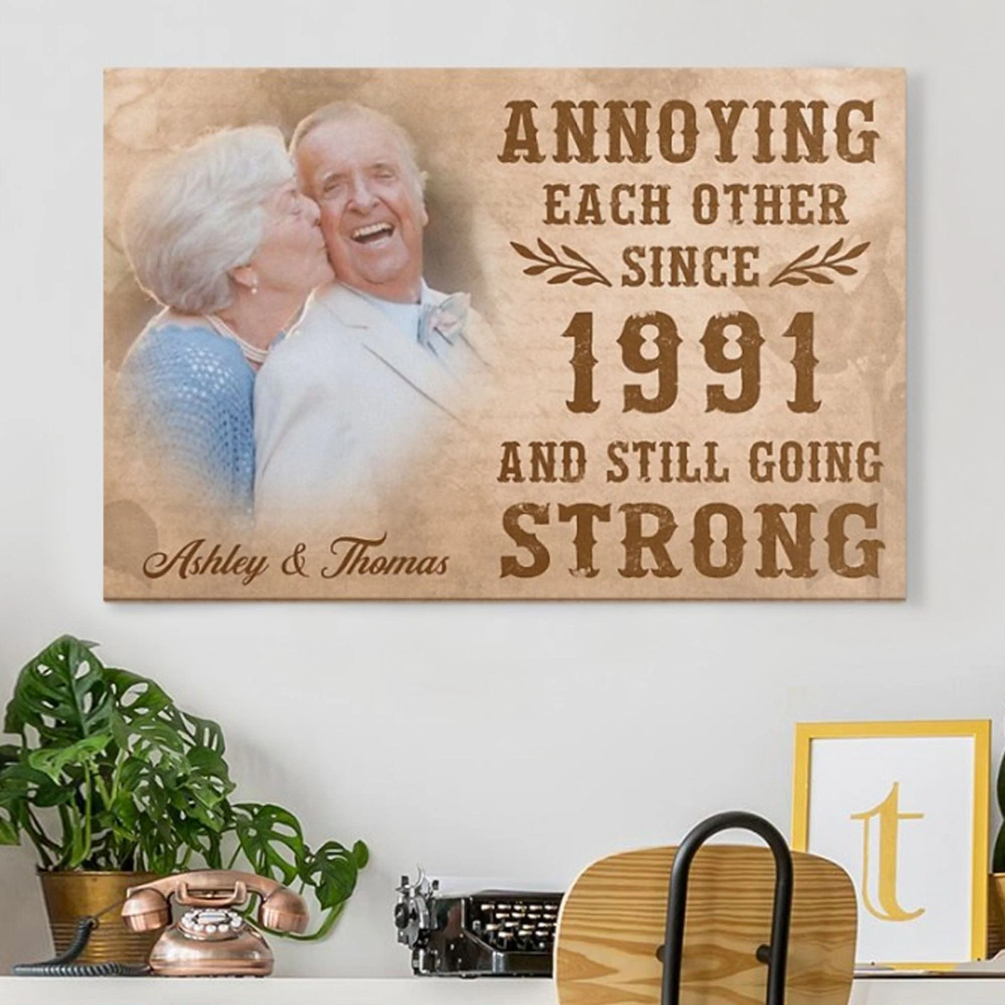 Annoying Each Other Since Personalized Anniversary Photo Print Canvas C581