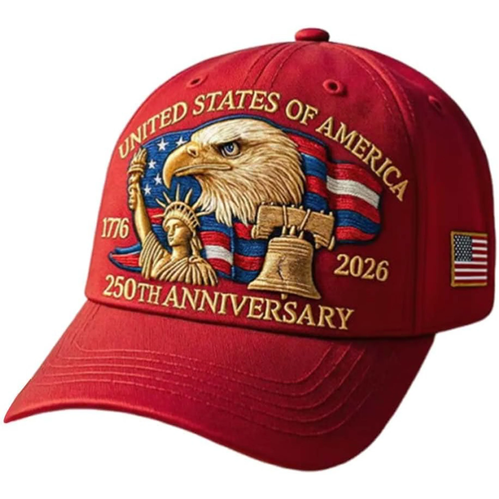 Bald Eagle United States Of America 250th Anniversary Embroidered Cap LM32 897757 - Image 6