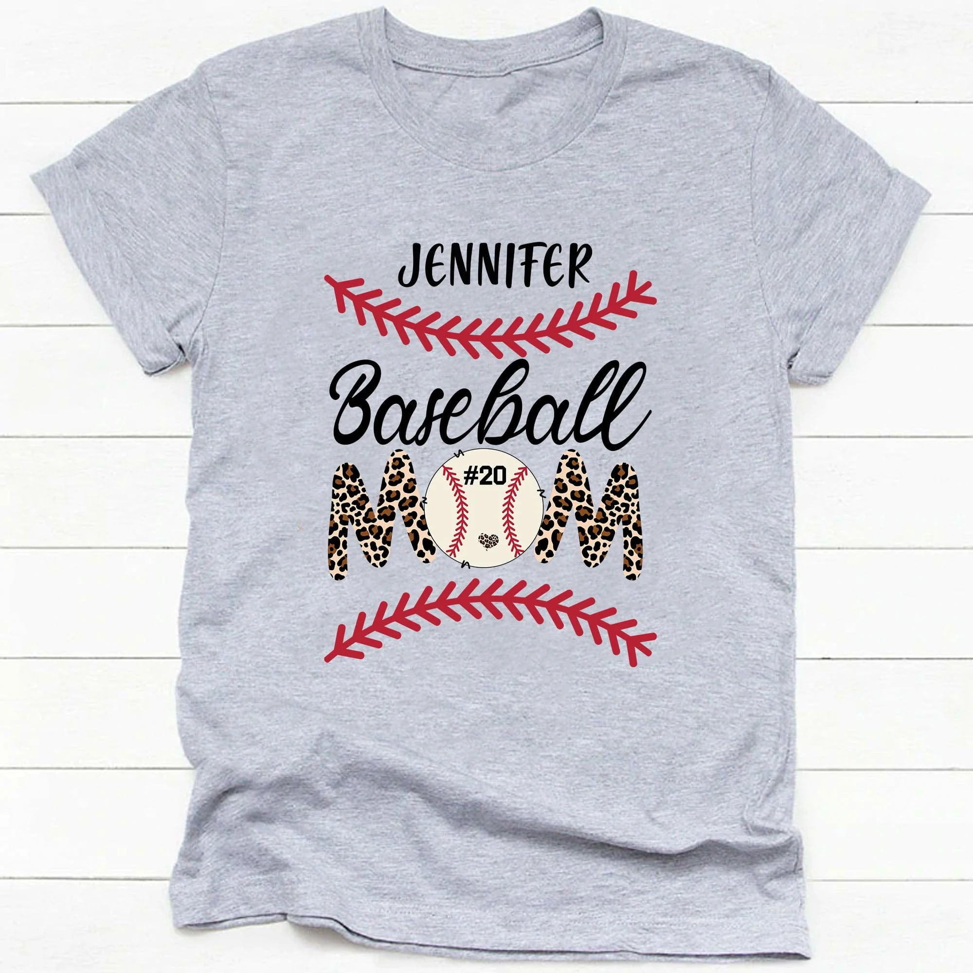 Baseball Mom Shirt Personalized Custom Baseball Shirt H496 - Image 2