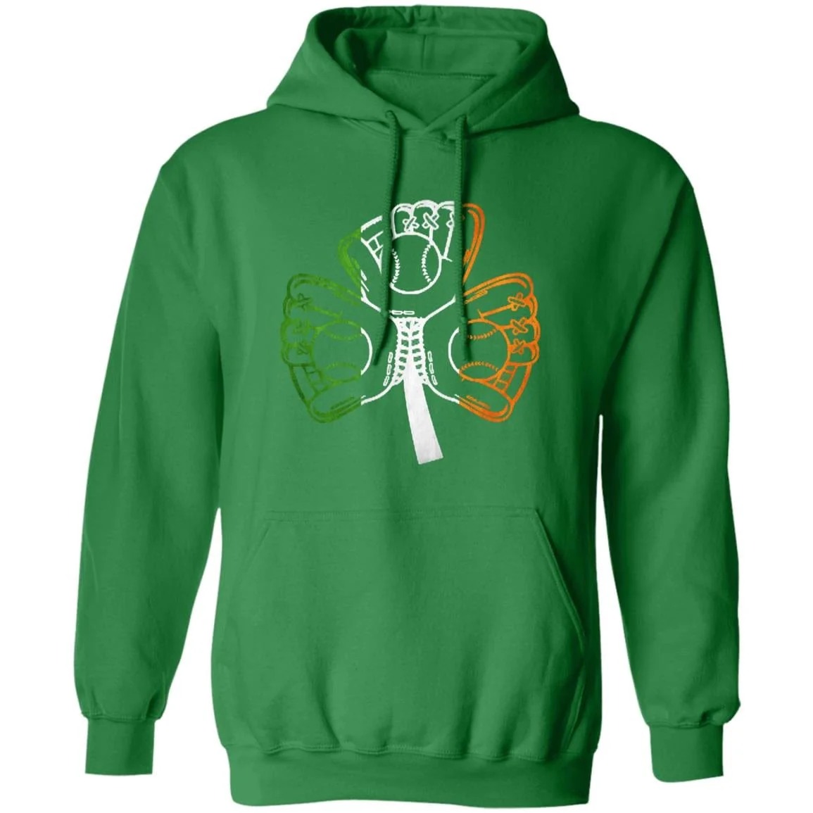 Baseball Softball Shamrock St Patrick Shirt - Image 2