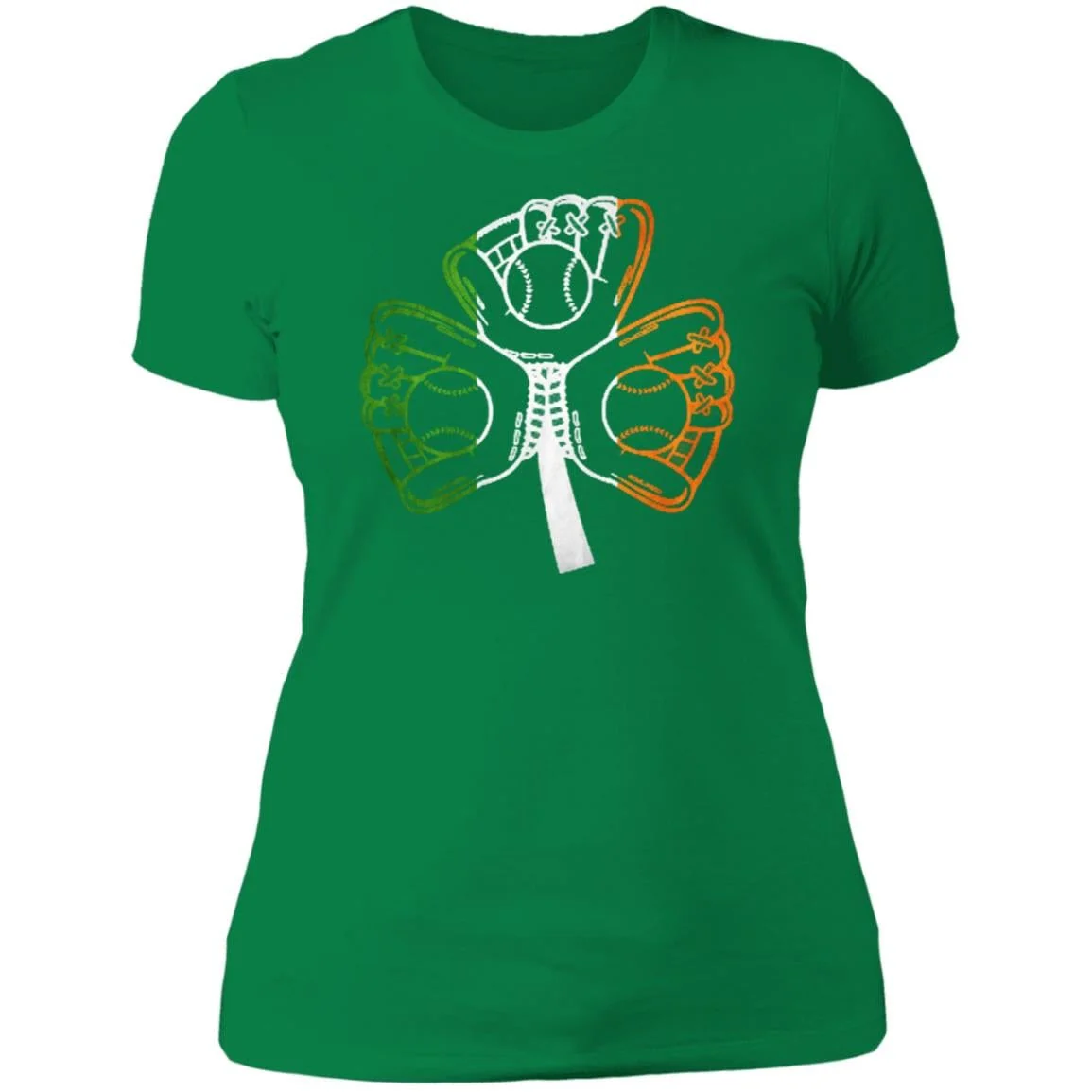 Baseball Softball Shamrock St Patrick Shirt - Image 9