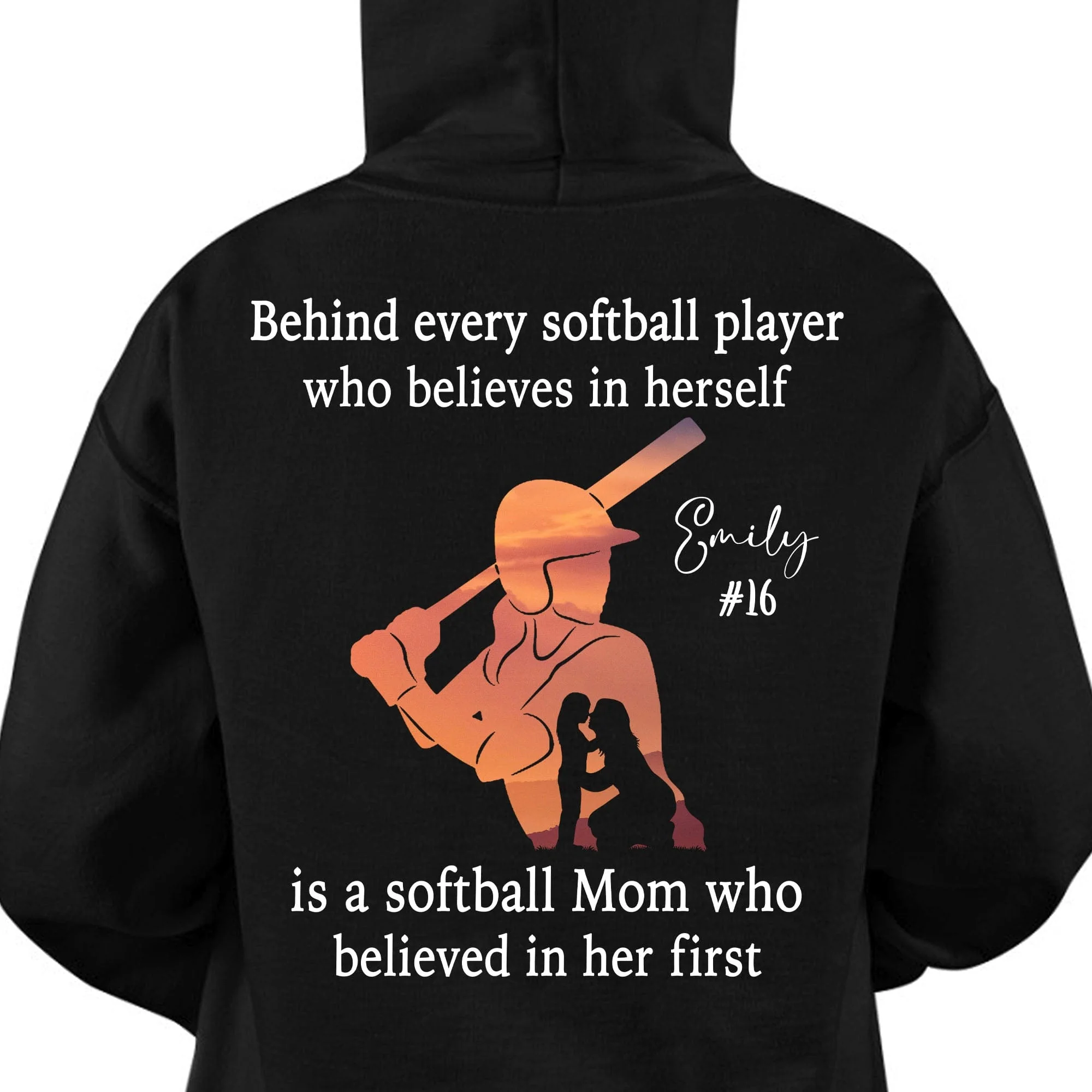 Behind Every Softball Player Is A Mom/Dad That Believes Personalized Custom Softball Shirts Backside C500 - Image 4